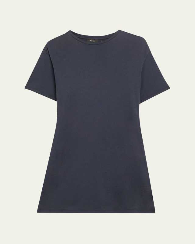 Gathered Shoulder T-Shirt Dress